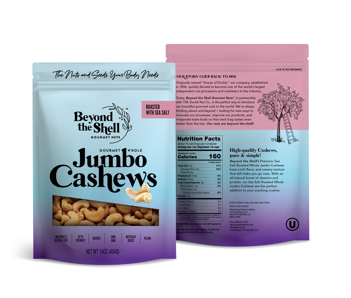 Cashews - Jumbo Roasted & Salted (1lb)
