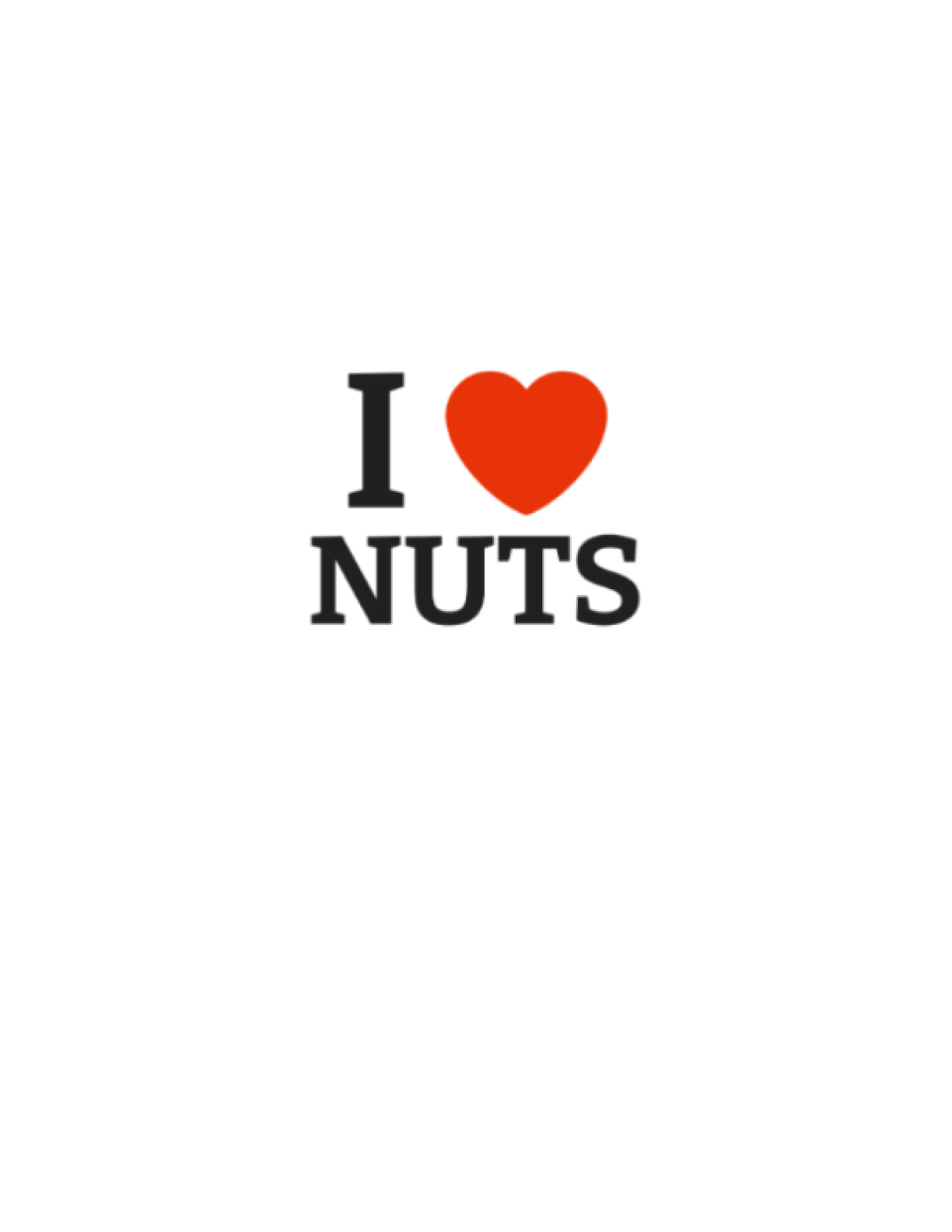 I LOVE NUTS Sticker